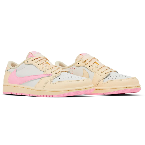 Женские кроссовки Travis Scott x Air Jordan 1 OG Muslin Shy Pink