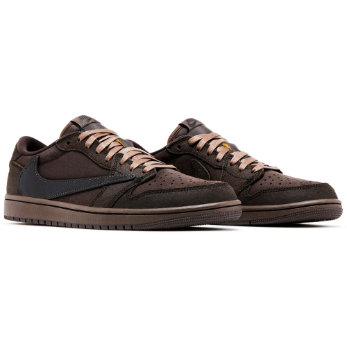 Женские кроссовки Travis Scott x Air Jordan 1 Retro Low OG SP Velvet Brown