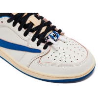 Fragment Design x Travis Scott Air Jordan 1 Retro Low OG SP Sail Military Blue