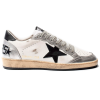 Кроссовки Golden Goose Ball Star in Leather with Silver Inserts and Black Leather Star