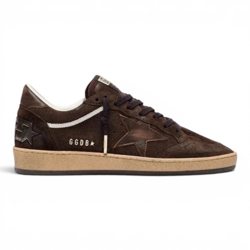 Кроссовки Golden Goose Ball Star in Brown Suede with Brown Leather Star