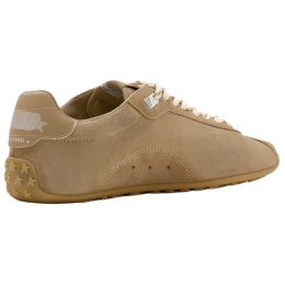 Golden Goose Marathon in Tobacco Suede with Silver Star