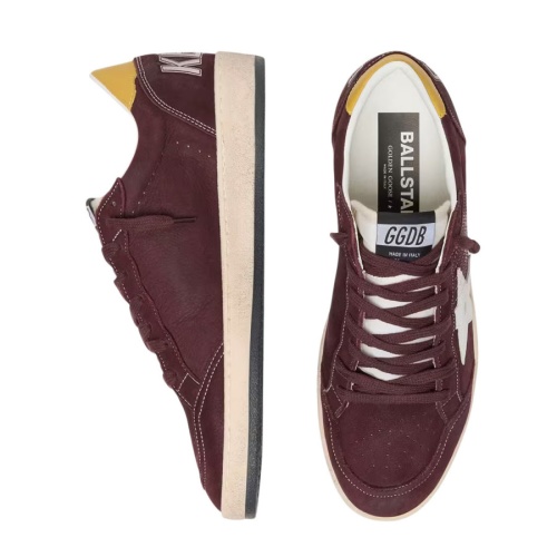 Кроссовки Golden Goose Mens Ball Star in Chocolate Nubuck with Leather Star and Heel Tab