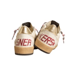 Golden Goose Mens Ball Star Uomo in Nappa Con Stella in Suede Blue Talloncino in Pelle Platino