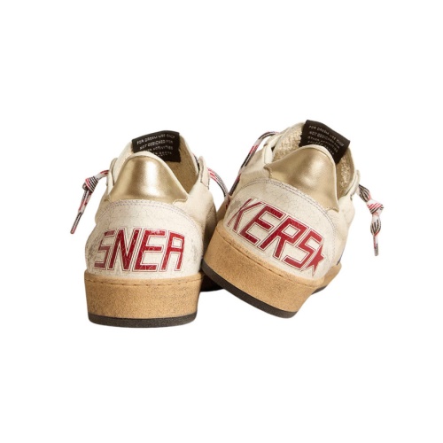 Кроссовки Golden Goose Mens Ball Star Uomo in Nappa Con Stella in Suede Blue Talloncino in Pelle Platino