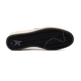 Golden Goose Mens Ball Star in Leather with Silver Inserts and Black Leather Star