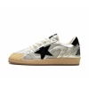 Кроссовки Golden Goose Ball Star LAB in Silver Leather with Black Suede Star and Heel Tab