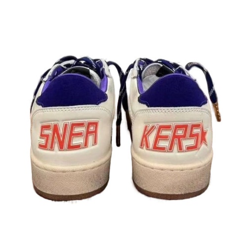 Кроссовки Golden Goose Ball Star LTD in Beige Leather with Clear Star and Blue Heel Tab