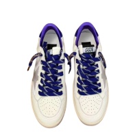 Golden Goose Ball Star LTD in Beige Leather with Clear Star and Blue Heel Tab