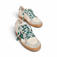 Golden Goose Ball Star LTD with Green Crocodile-Print Star and Heel Tab