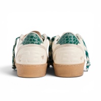 Golden Goose Ball Star LTD with Green Crocodile-Print Star and Heel Tab