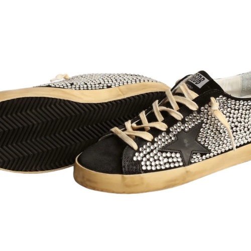 Кроссовки Golden Goose Super-Star LTD with Swarovski Crystals and Black Leather Star