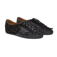 Golden Goose True-Star in Suede with Swarovski Crystal and Black Star