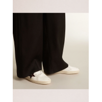 Golden Goose Ball Star Sneakers in White Leather With Crocodile-Effect Star and Gold Heel Tab