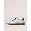 Женские кеды Golden Goose Ball Star in White Leather with Leopard Star and Glitter Heel Tab