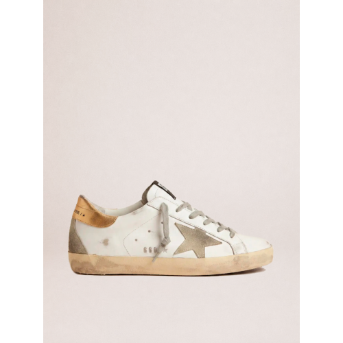 Женские кеды Golden Goose Super Star Sneakers in Gold With Gold Heel Tab