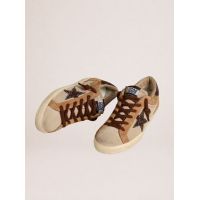 Golden Goose Super Star in Beige Suede With White Star and Heel Tab