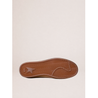 Golden Goose Mens Ball Star in Beige Suede With Navy Blue Star