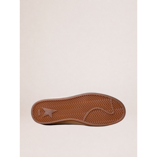 Мужские кеды Golden Goose Mens Ball Star in Beige Suede With Navy Blue Star