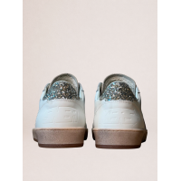 Golden Goose Mens Ball Star in Beige Suede With Navy Blue Star