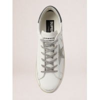 Golden Goose Super Star Sneakers in Grey With Grey Heel Tab