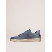 Golden Goose Mens Ball Star in Gray Suede With Gray Star