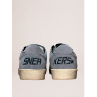 Golden Goose Mens Ball Star in Gray Suede With Gray Star