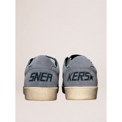 Мужские кеды Golden Goose Mens Ball Star in Gray Suede With Gray Star
