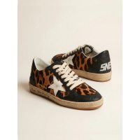 Golden Goose Ball Star Leopapd Print