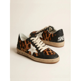 Golden Goose Ball Star Leopapd Print