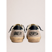 Golden Goose Mens Ball Star in Grey Suede With Grey Star