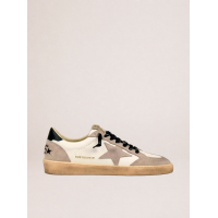 Golden Goose Mens Ball Star in Grey Suede With Grey Star