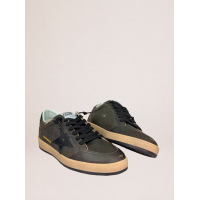 Golden Goose Mens Ball Star in Dark Brown Leather With Black Star