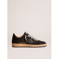 Golden Goose Mens Ball Star in Black Fabric With Black Star