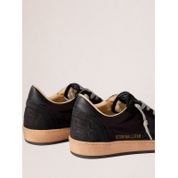 Golden Goose Mens Ball Star in Black Fabric With Black Star