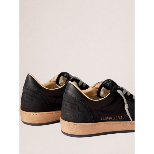Мужские кеды Golden Goose Mens Ball Star in Black Fabric With Black Star