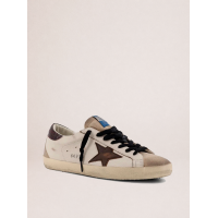 Golden Goose Mens Super Star in leather with suede star and heel tab
