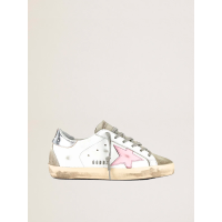 Golden Goose Ball Star in Khaki Suede With Gold Star