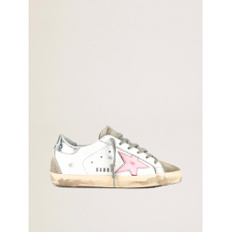 Golden Goose Ball Star in Khaki Suede With Gold Star