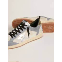 Golden Goose Ball Star in Purple Suede With Silver Star