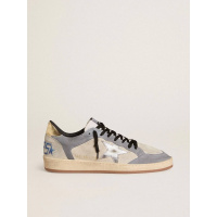 Golden Goose Ball Star in Purple Suede With Silver Star