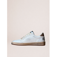 Golden Goose Ball Star in Black Suede With Black Star and Gold Heel Tab