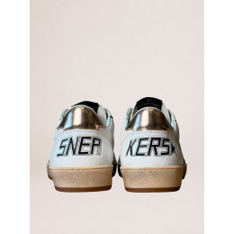 Golden Goose Ball Star in Black Suede With Black Star and Gold Heel Tab