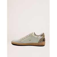 Golden Goose Wmns Ball Star White Silver Metallic Gold Glitter