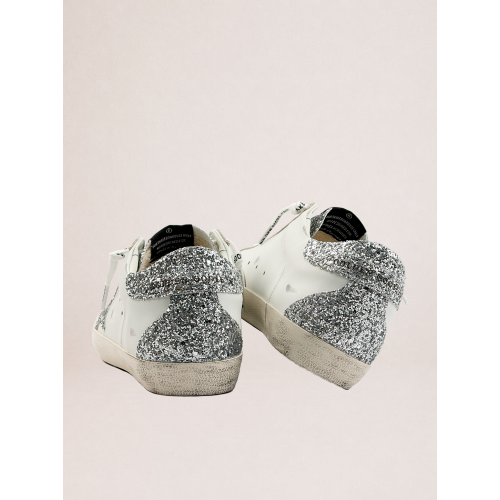 Женские кеды Golden Goose Super Star Wmns White Silver Glitters