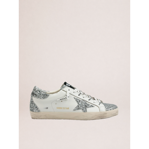 Женские кеды Golden Goose Super Star Wmns White Silver Glitters