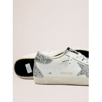 Golden Goose Super Star Wmns White Silver Glitters