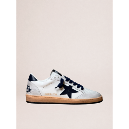 Golden Goose Ball Star Blue Leather Star