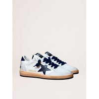 Golden Goose Ball Star Blue Leather Star