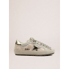 Женские кеды Golden Goose Super Star Sneakers in Light Gray Nylon With Metallic Star